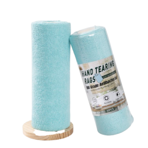 Soft Aqua Premium Hand-Tearing Microfiber Cleaning Rags (20PCS Roll)